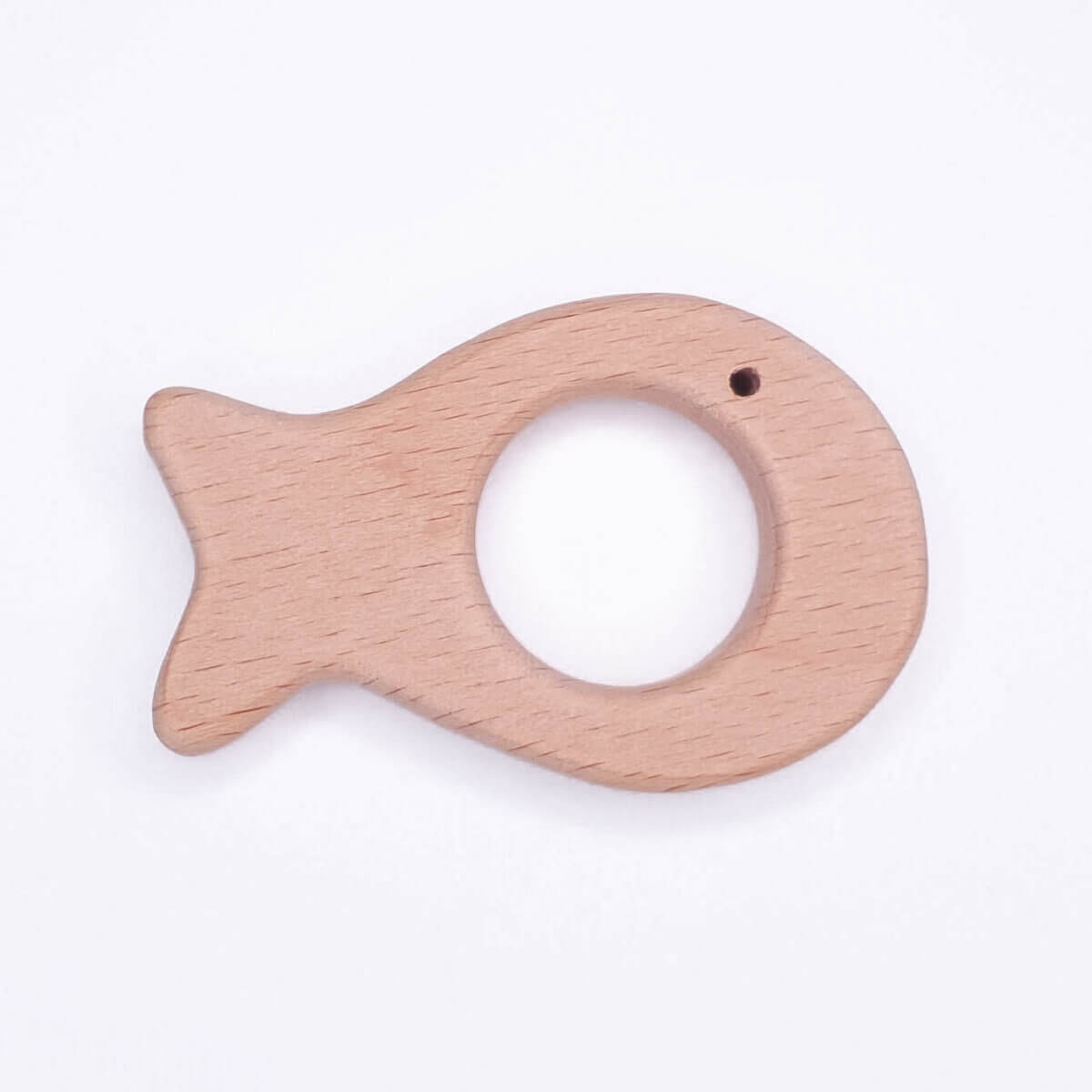 Wooden teething ring wooden ring fish