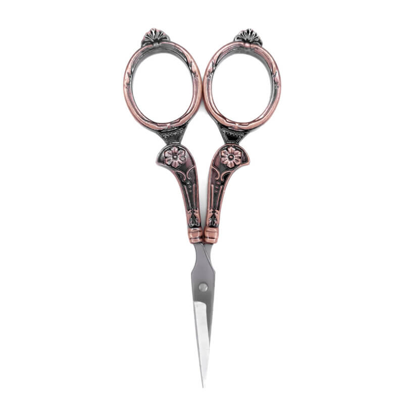 Ciseaux cuivre vintage broderie factice fabrication de cordon