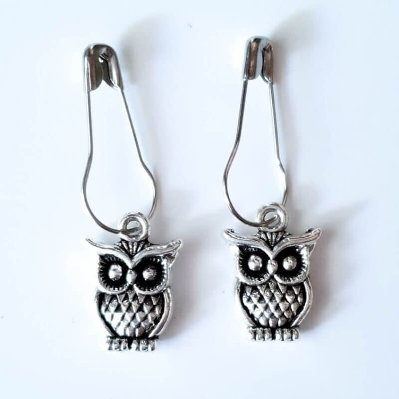 Stitch marker pendant owl