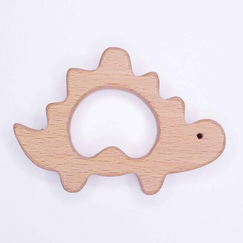 Wooden teething ring wooden ring dino