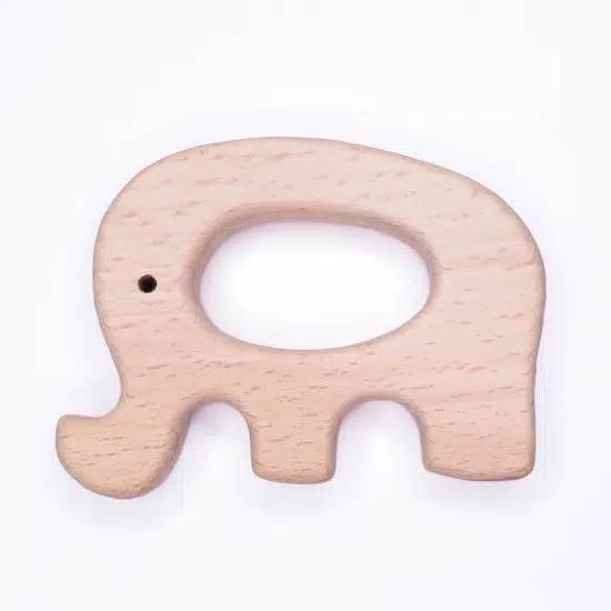 Houten bijtring houten ring olifant