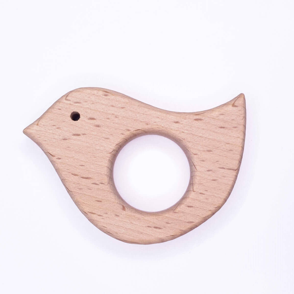 Wooden teething ring wooden ring bird