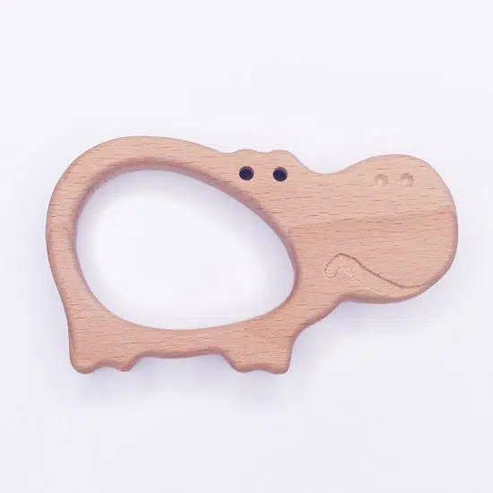 Houten bijtring Nijlpaard