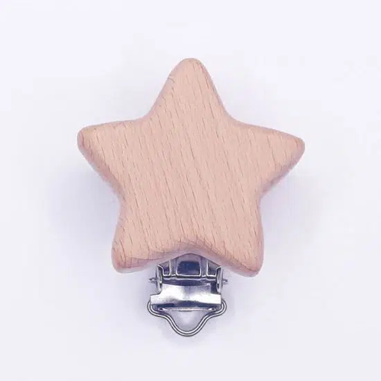 Houten speenclips ster
