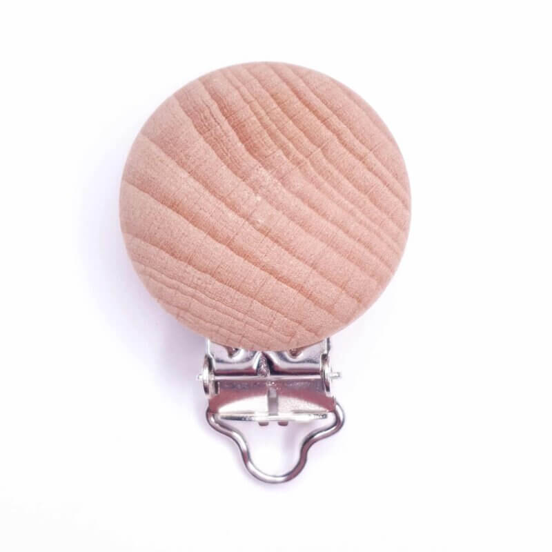 Wood Pacifier Clips without holes unpainted