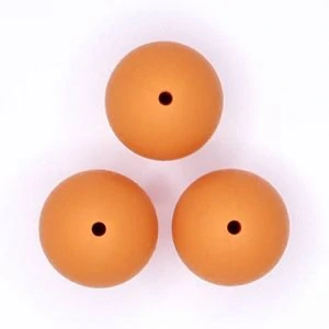 Siliconen kralen 20 mm Papaya Oranje