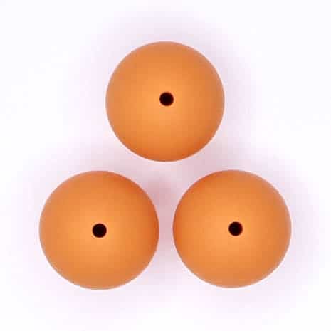 Siliconen kralen 20 mm Papaya Oranje