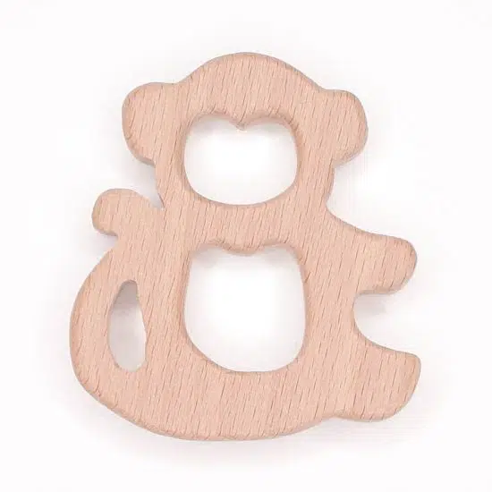 Houten aap bijtring