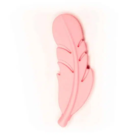 Siliconen veer perzik roze 5,5 cm