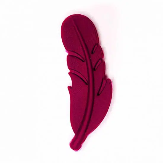 Siliconen veer kraal 5,5 cm berry rood BPA Vrij