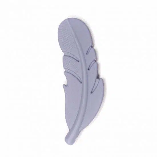 Siliconen veer blauwgrijs 5,5 cm