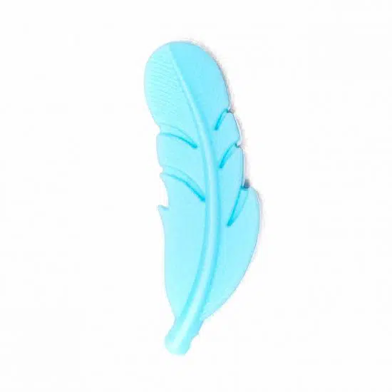 Siliconen veer hemel blauw 5,5 cm