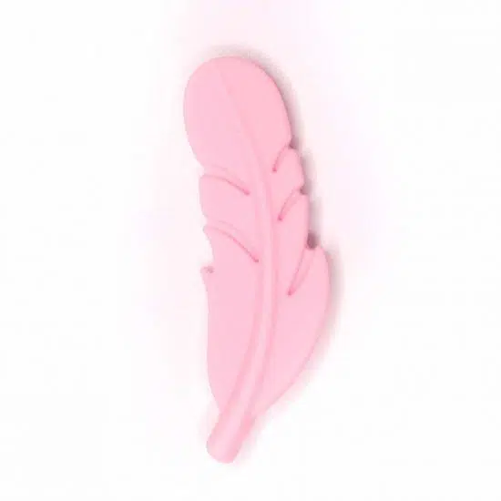 Siliconen veer 5,5 cm roze