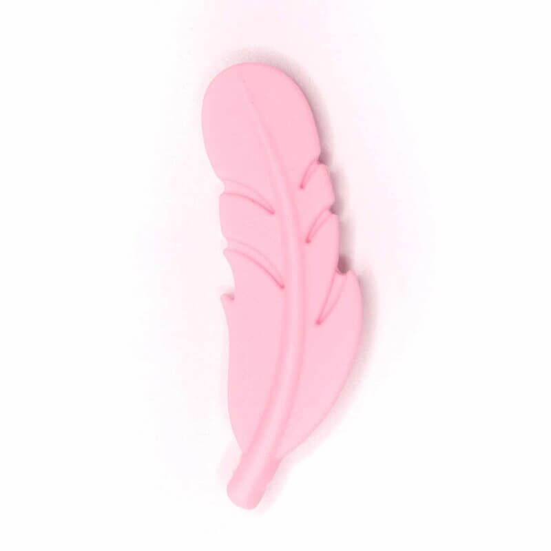 Plume en silicone 5,5 cm rose