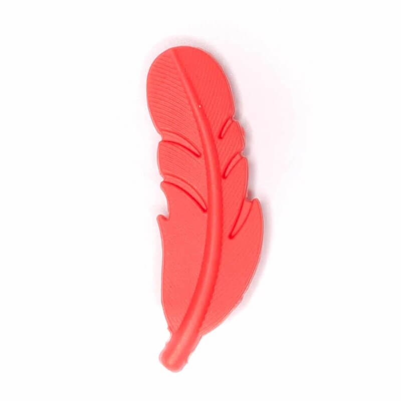 Plume en silicone corail 5,5 cm
