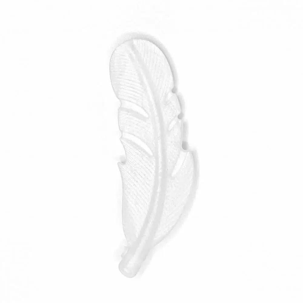 Siliconen veer parel wit 5,5 cm