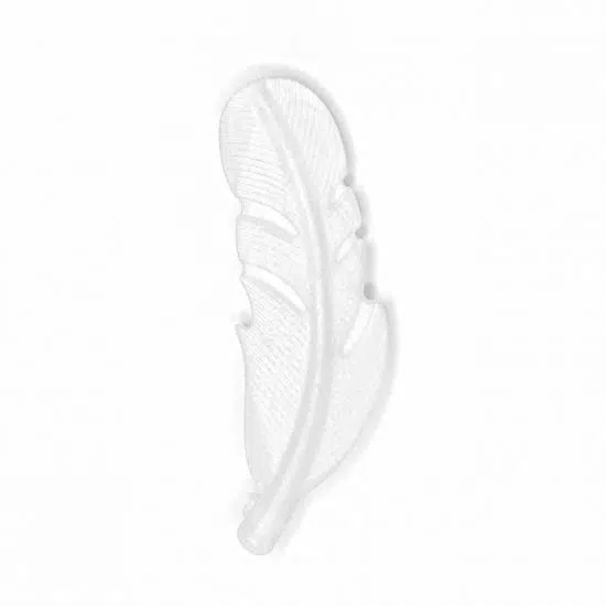 Siliconen veer parel wit 5,5 cm