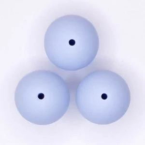 Siliconen kralen 20 mm Licht Blauw