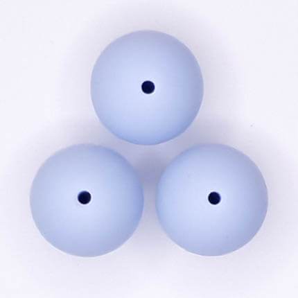 Siliconen kralen 20 mm Licht Blauw