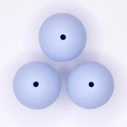 Siliconen kralen 20 mm Licht Blauw