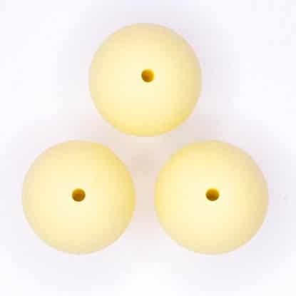 Siliconen kralen 20 mm Licht Geel