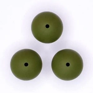 Siliconen kralen 20 mm Mos Groen