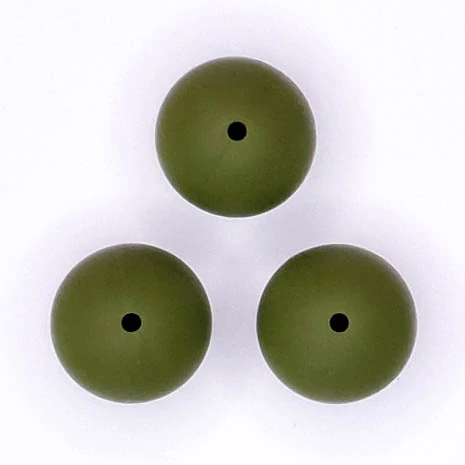 Siliconen kralen 20 mm Mos Groen