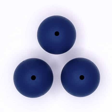 Siliconen kralen 20 mm Navy Blauw