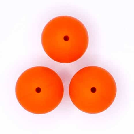 Siliconen kralen 20 mm Oranje