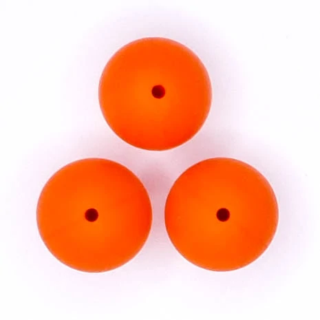 Siliconen kralen 20 mm Oranje