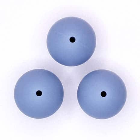Siliconen kralen 20 mm Poeder Blauw
