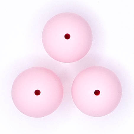 Siliconen kralen 20 mm Perzik Roze