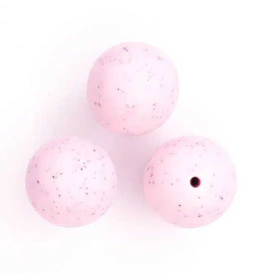 Siliconen kralen 20 mm licht roze