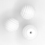 Silicone beads honeycomb 16 mm white