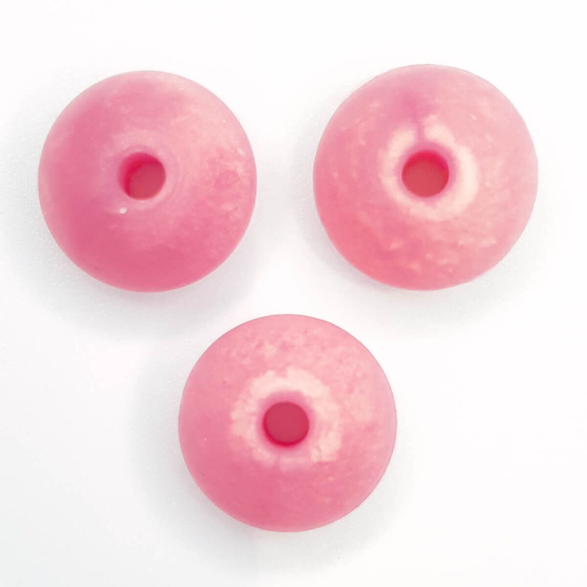 Silicone beads 12 mm oval Metallic Rose Gold