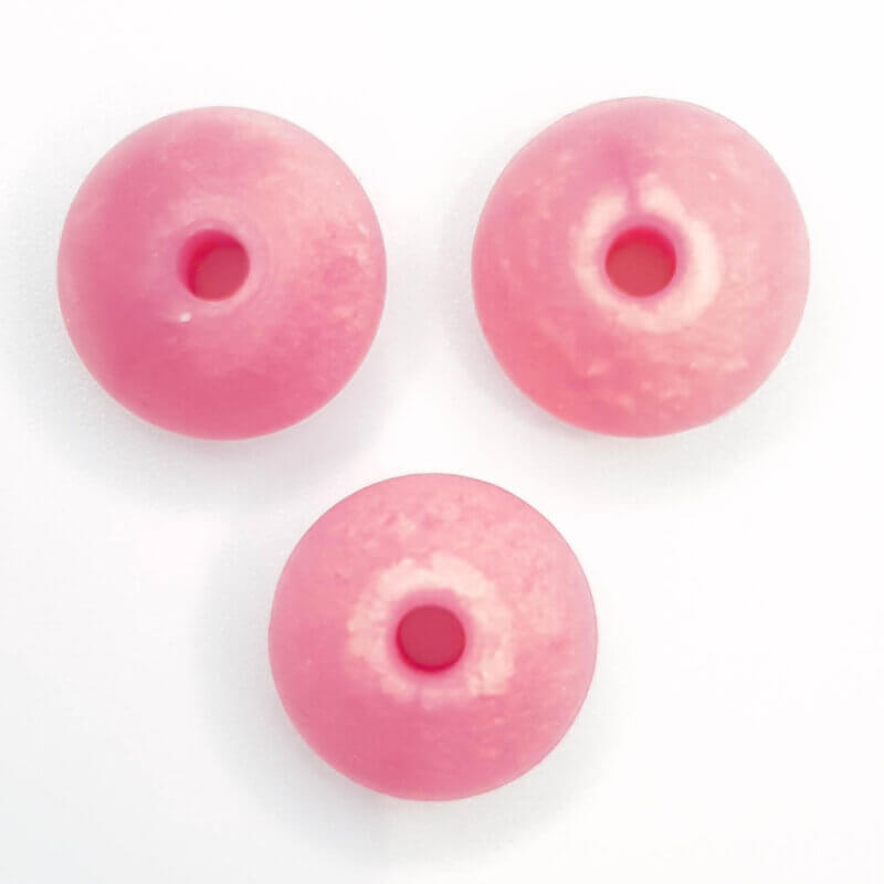 Silicone beads 12 mm oval Metallic Rose Gold