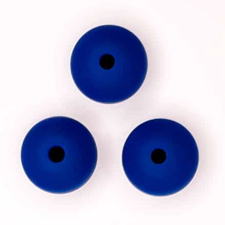 Siliconen kralen 12 mm ovaal Navy Blauw