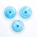 Siliconen kralen 12 mm ovaal metallic ijs blauw