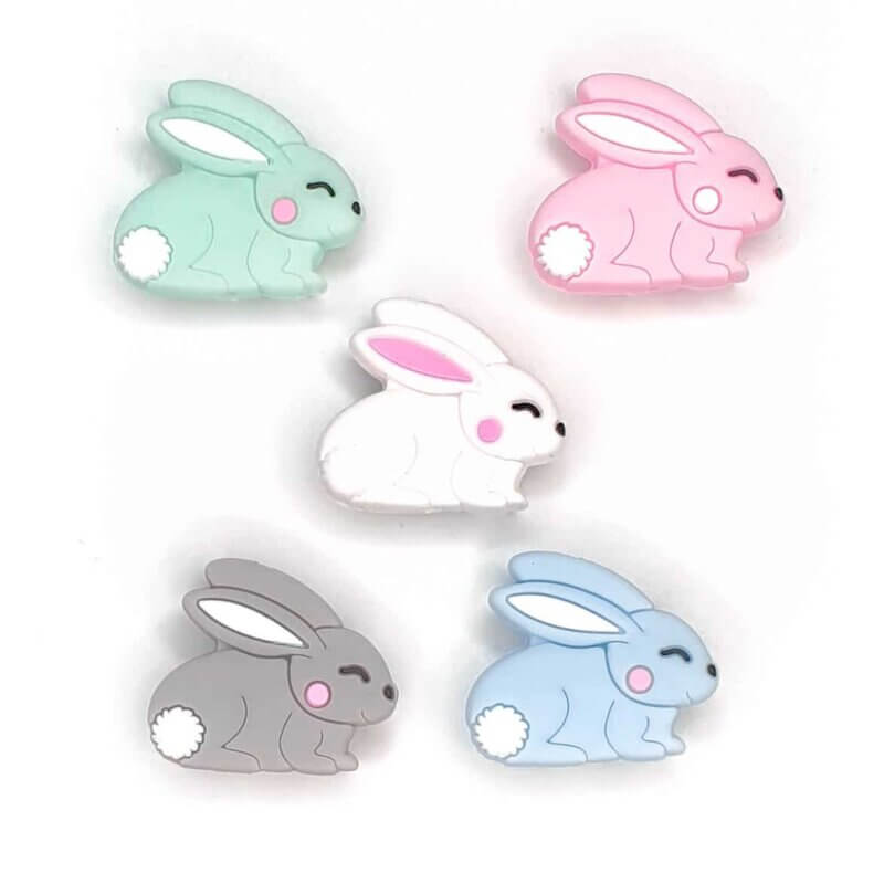 Perles de silicone en forme de lapin 1