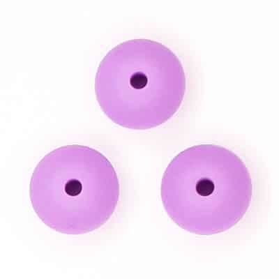 Siliconen kralen ovaal 12 mm lavendel paars