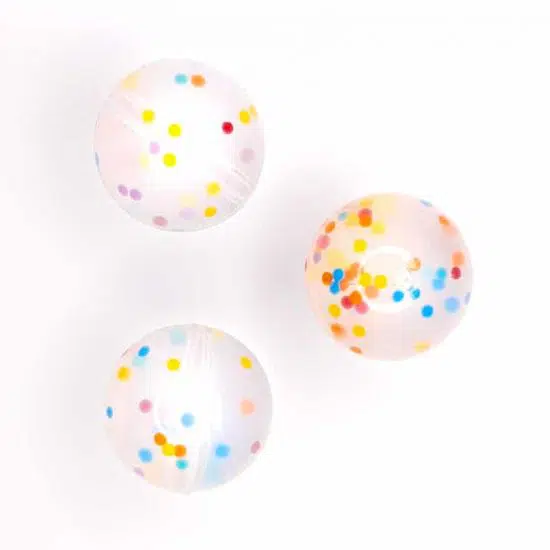 Confetti siliconen kralen 20 mm groothandel baby speenkoord bijtring bpa vrij