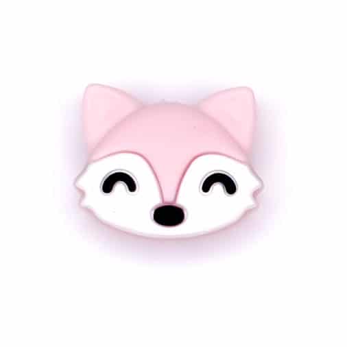 Siliconen kralen vos roze