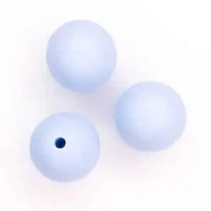Siliconen kralen licht blauw 16 mm