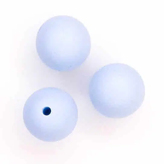Siliconen kralen licht blauw 16 mm