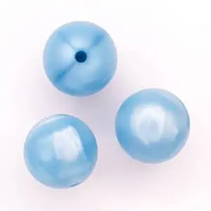 Siliconen kralen metallic ijs blauw 16 mm