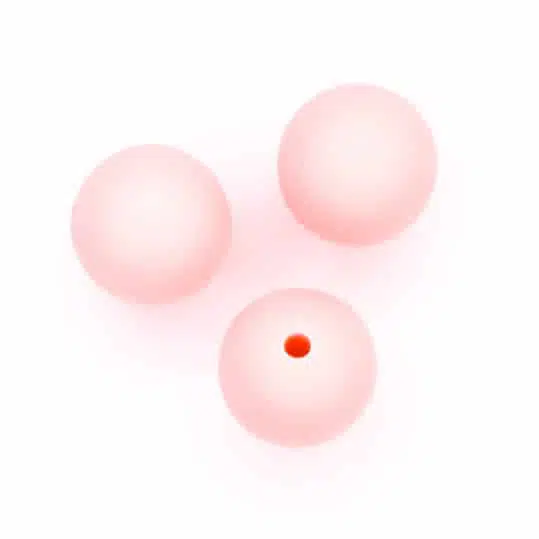 Siliconen kralen perzik roze 16 mm