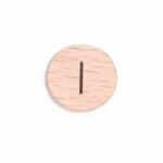 Houten letterkraal rond 14 mm letter I