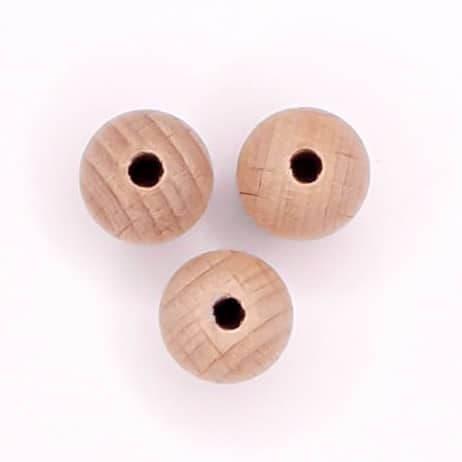 Houten kralen 12 mm Beuken hout hoge kwaliteit