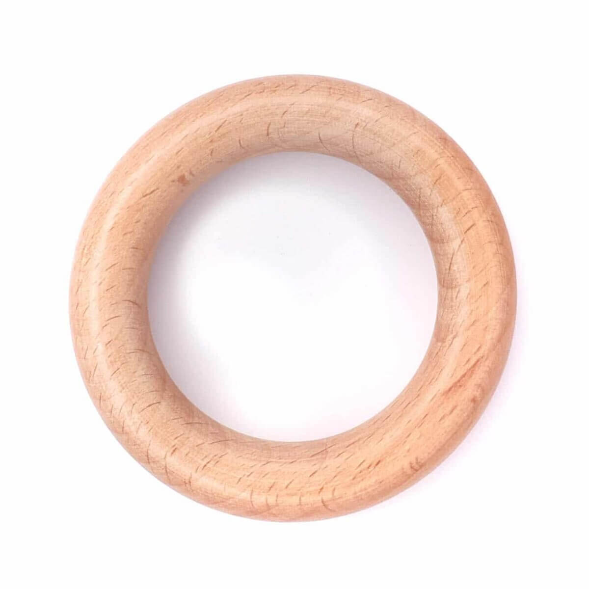 Beukenhouten ring 7 cm glad afgewerkt zichtbare nerf