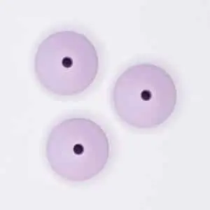 Siliconen kralen ovaal discus 15 mm orchid paars